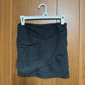 Arden B Gray Textured Mini Skirt